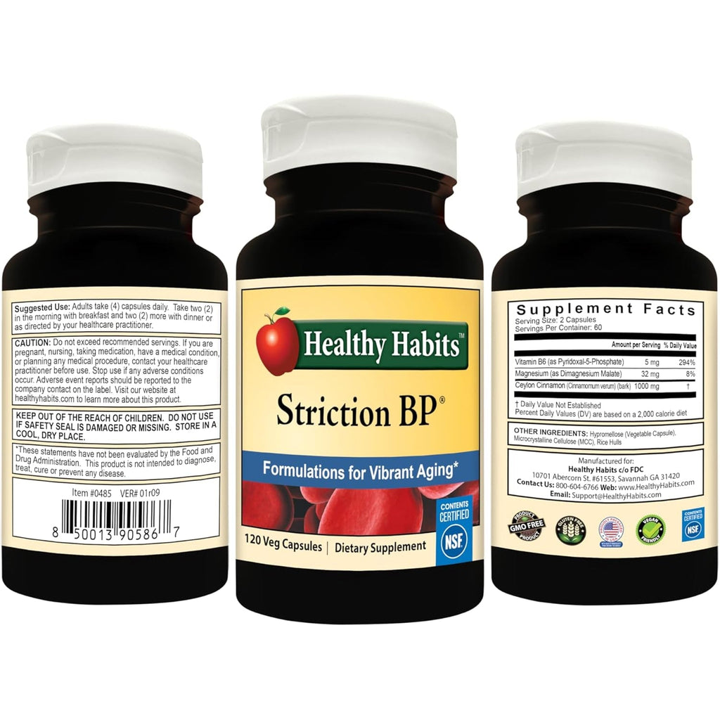 Healthy Habits Strictionbp Bottle 120 Veg Capsules