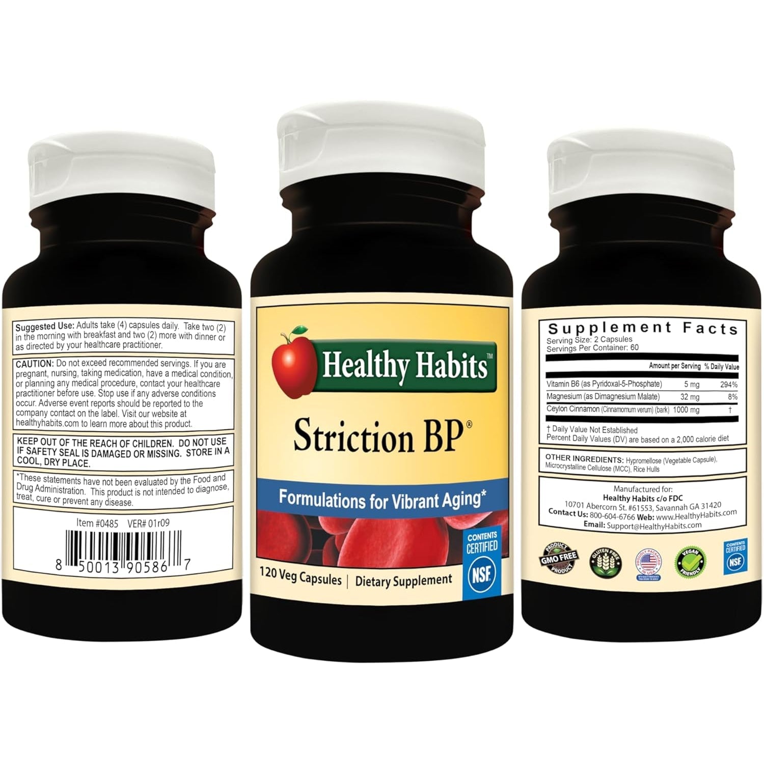 Healthy Habits Strictionbp Bottle 120 Veg Capsules