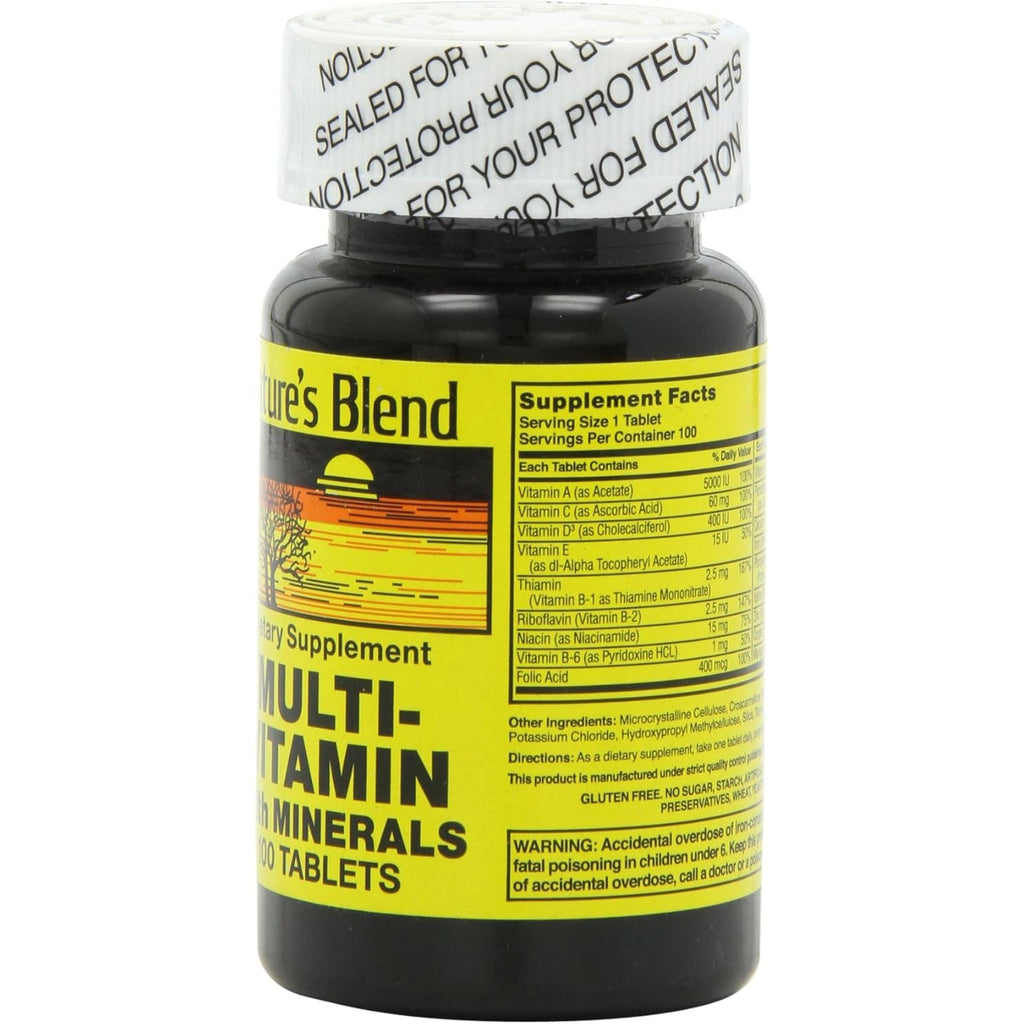Nature'S Blend NAT B MULTIVITAMIN & MIN TB, Assorted, 100 Count