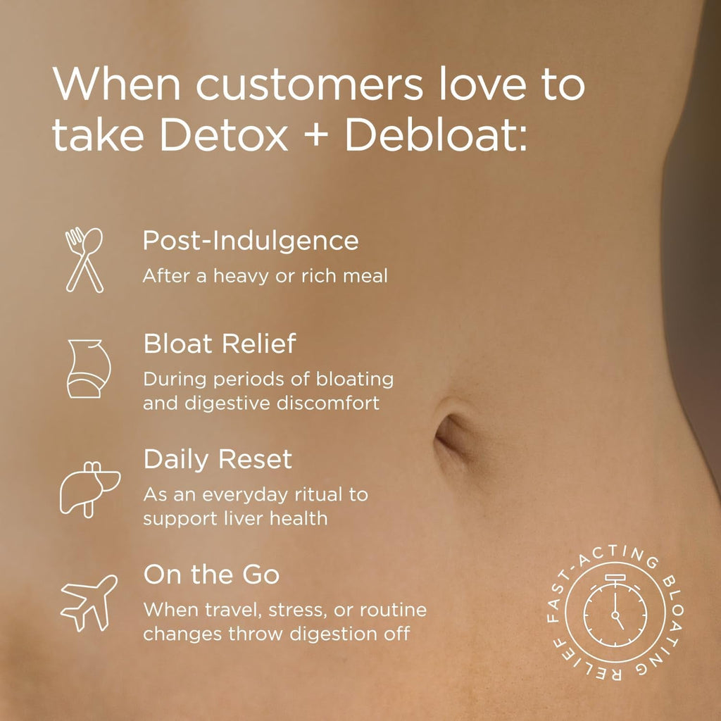 Jshealth Detox + Debloat. Bloating Relief for Women with Milk Thistle, Turmeric, and Fennel. Liver Health and Gut Support. Nutritionist-Formulated (60 Tablets)