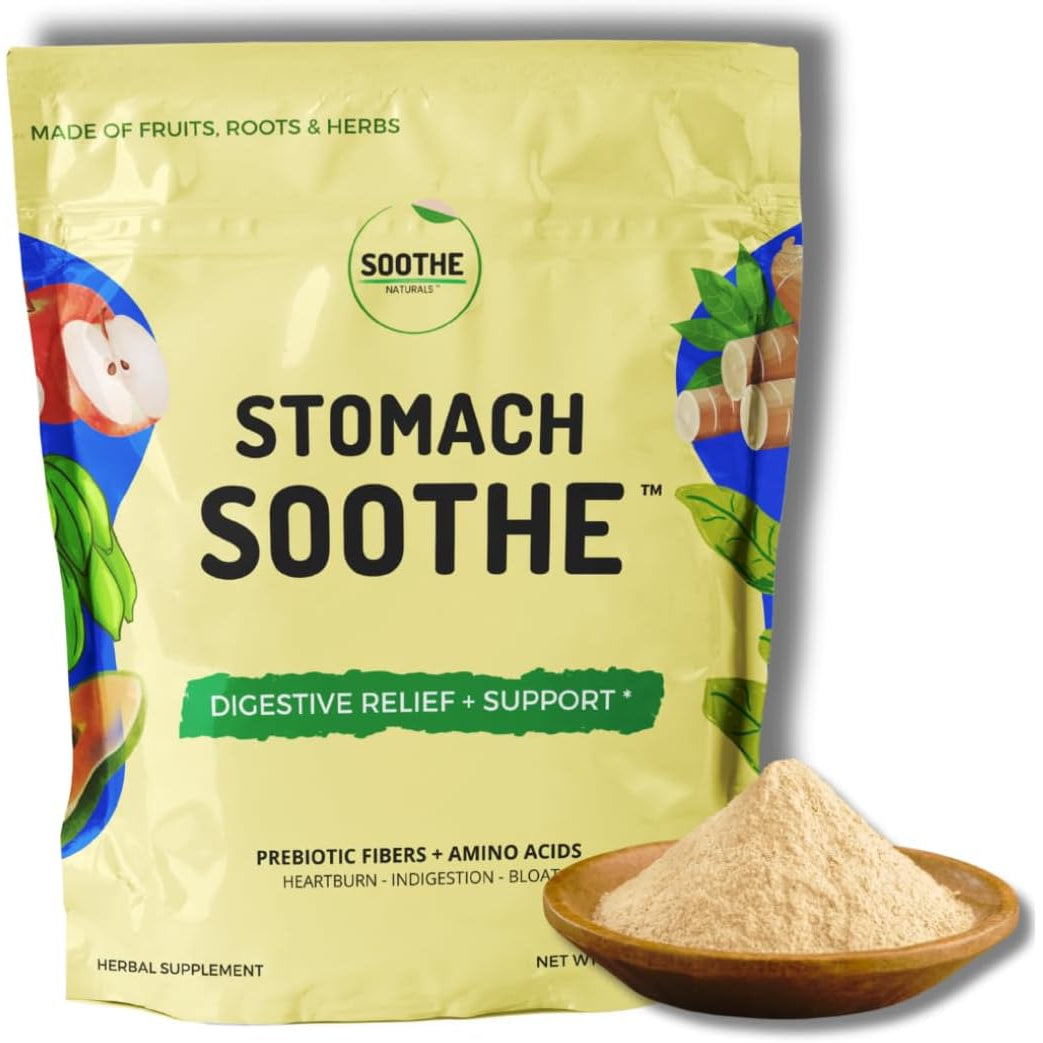Soothe Naturals Acid Reflux Powder - L Glutamine for Gut Health, Acid Reflux Medicine, Leaky Gut Repair, Gut Lining Repair, Alginate for Acid Reflux (30 Servings)
