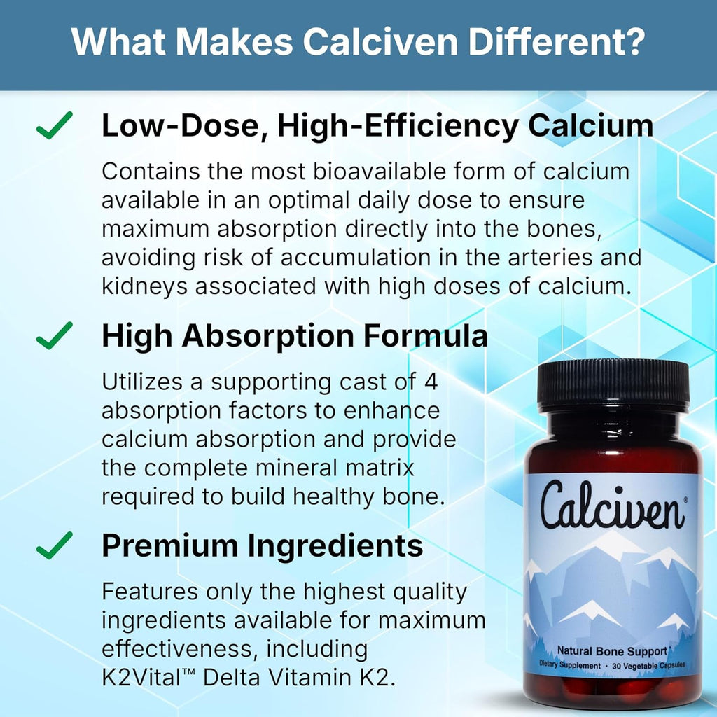 Calciven - Natural Bone Support Supplement - Non-Gmo, Gluten-Free