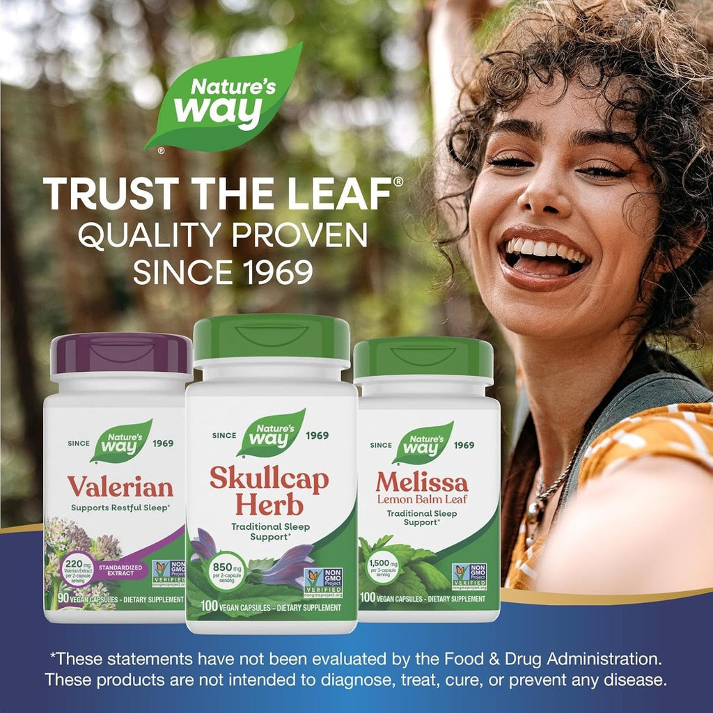 Nature'S Way Skullcap Herb, 850 Mg per Serving, 100 Capsule