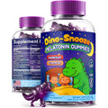 New Elements Melatonin Gummies Kids 2Mg with Magnesium Glycinate & Vitamin B6 | Sleep Gummies for Kids | Dinosaur-Shaped Sleep Support | Natural Grape Flavor | Sugar Free | Non-Gmo | Gluten Free
