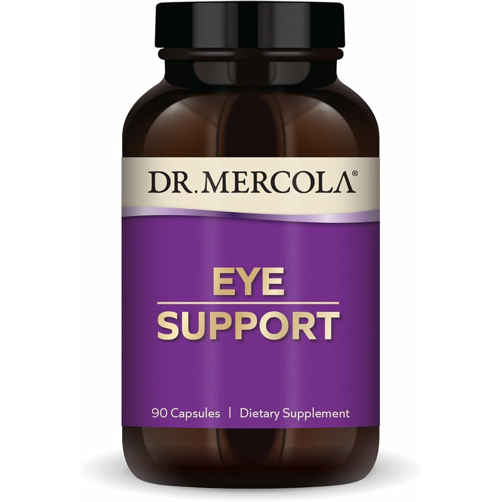 Dr. Mercola Eye Support - Supports Eye & Vision Health - with Lutein, Zeaxanthin, Organic Astaxanthin & Black Currant - Non-Gmo, Gluten-Free & Soy Free - 90 Capsules (90 Servings)