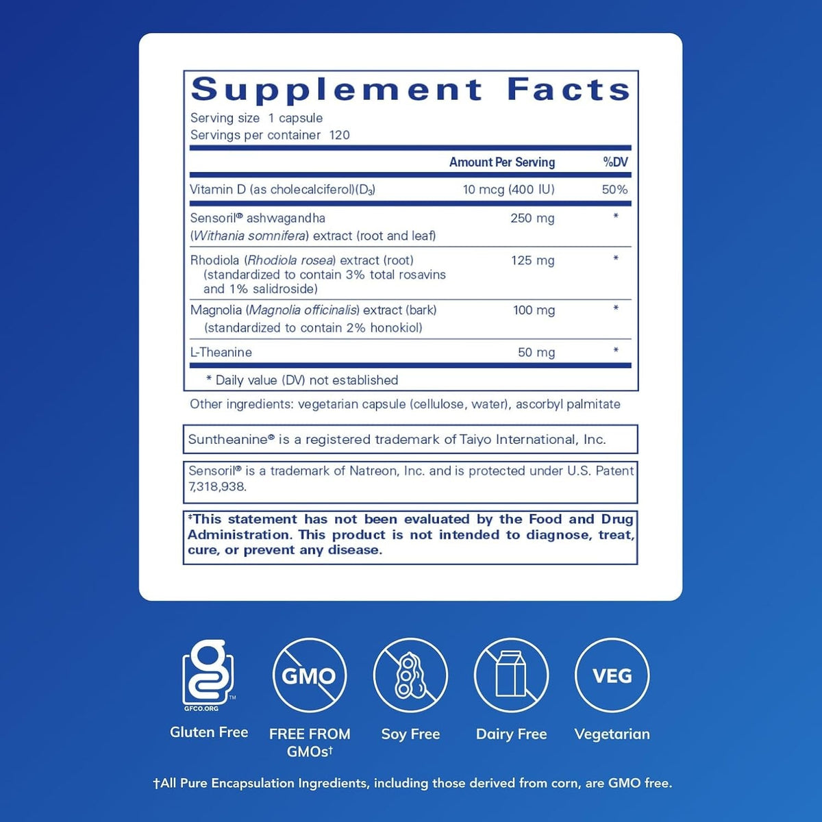Pure Encapsulations Cortisol Calm - Supports Cortisol Health & Relaxation - Contains Ashwagandha, Magnolia Bark, Rhodiola Rosea & L-Theanine - Restful Sleep* - 120 Capsules