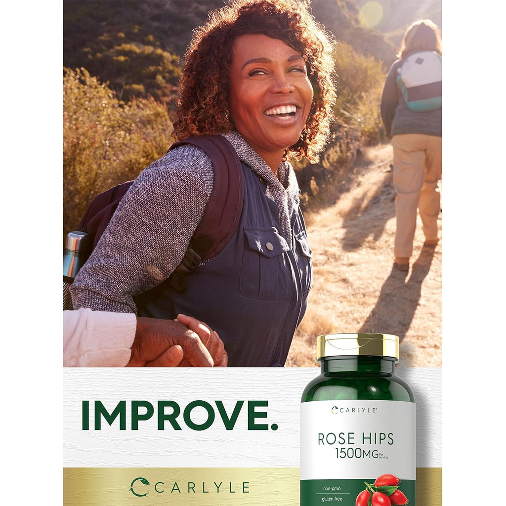 Carlyle Rose Hips | 1500Mg | 240 Quick Release Capsules | Non-Gmo and Gluten Free Herbal Supplement