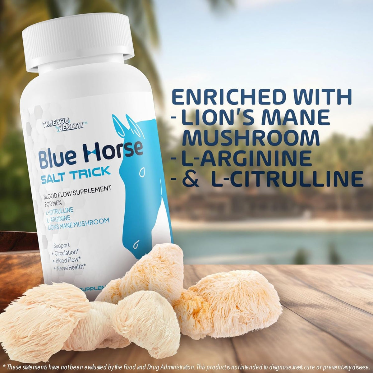 Blue Horse Salt Trick - Our Best Blood Flow Supplement for Men - Our Best Circulation Supplement - Male Circulation Supplements Nitric Oxide Vasodilator to Improve Blood Flow 7 Blue Salt Trick for Men