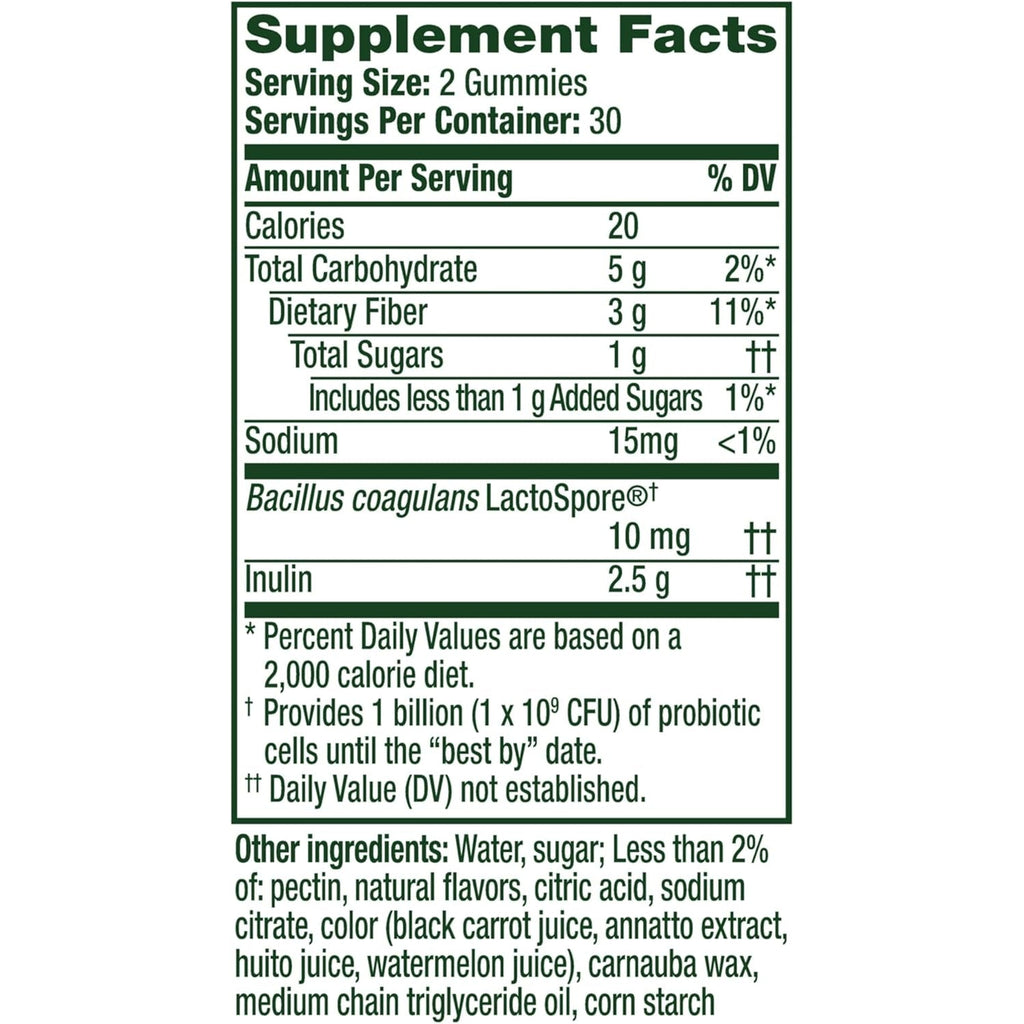 Align Dualbiotic, Prebiotics and Probiotics for Women and Men, Probiotics for Digestive Health, Prebiotics Help Nourish Good Bacteria, Natural Fruit Flavors, 60 Probiotic Gummies