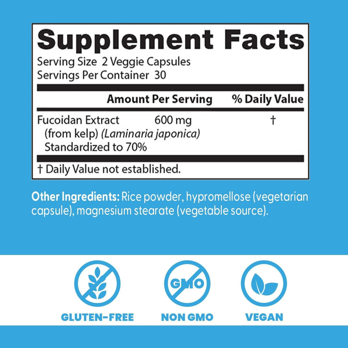 Doctor'S Best Fucoidan Supplement for Men & Women - Fucoidan Extract Capsules from Seaweed, Immune Health & Antioxidant Support, 600 Mg per Serving, Gluten Free, Non-Gmo, Vegan - 60 Veg Caps