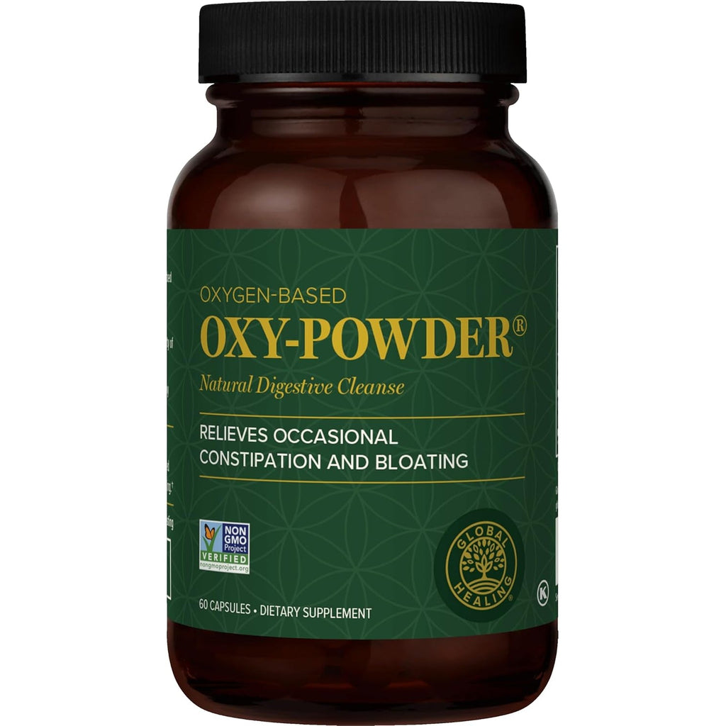 Global Healing Oxy-Powder Colon Cleanse, Constipation Relief for Women & Men, Magnesium Oxide Colon Cleanser & Detox for Weight Loss, Gut Cleanse Detox for Women and Men