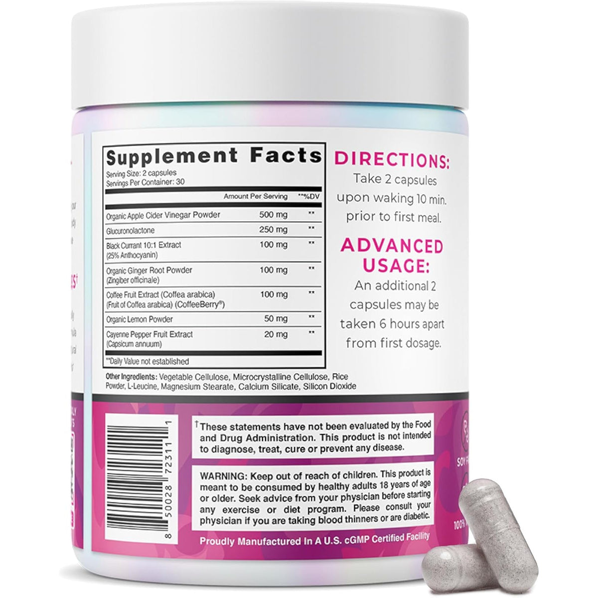 One Sol Fat Burner for Women, Natural Metabolism Booster, Burn More Calories, Boost Energy & Mood, Curb Appetite & Stop Cravings, No Crash or Jitters, All-Natural Ingredients, Gluten & Soy Free