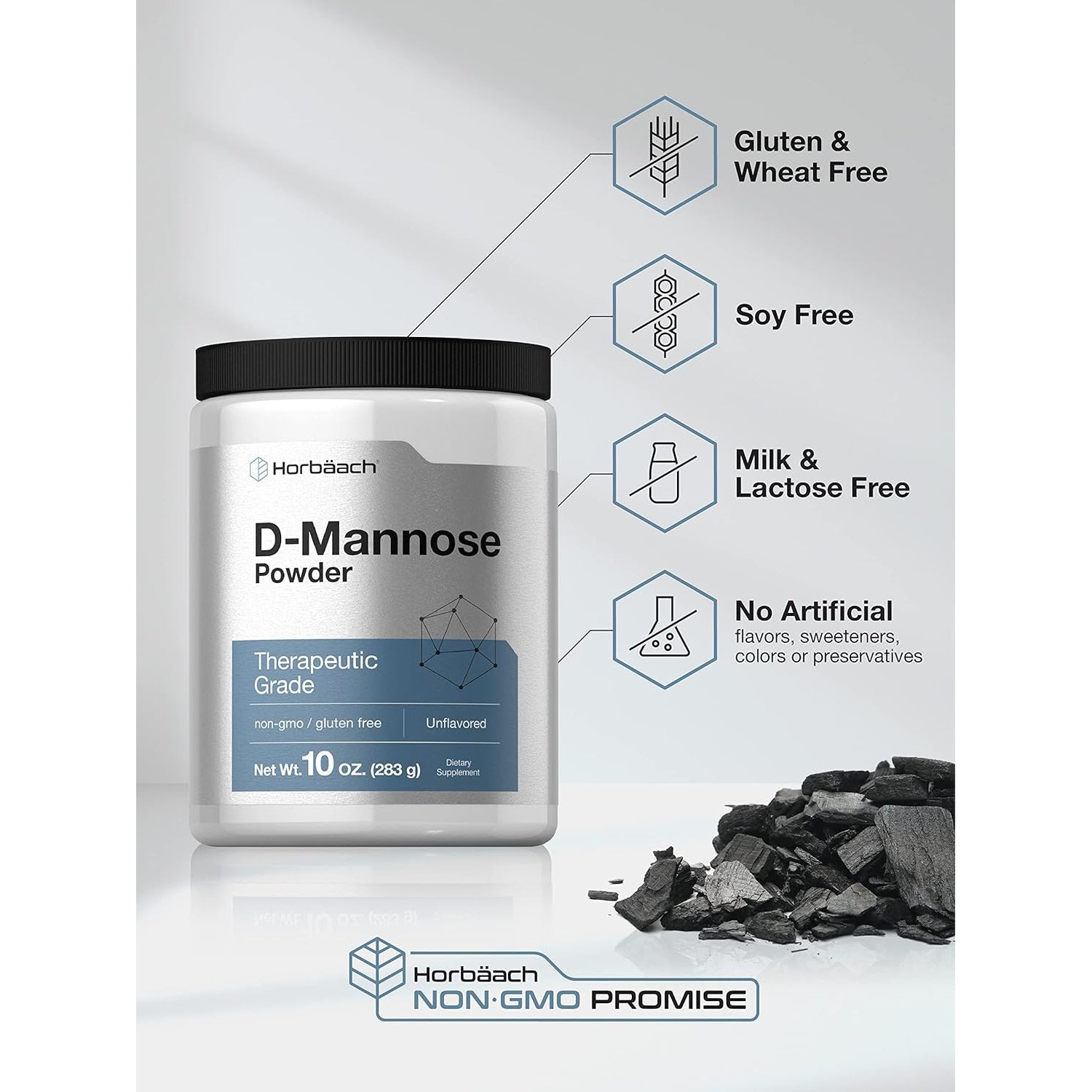 Horbaach D-Mannose Powder | 10 Oz | Supplement for Women and Men | Unflavored | Vegetarian, Non-Gmo, and Gluten Free