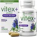 VH Nutrition VITEX+ | Vitex Chasteberry Supplement for Women | Hormonal Balance* and Fertility Support* | 650Mg per Serving of Vitex Berry Extract Powder | 60 Capsules