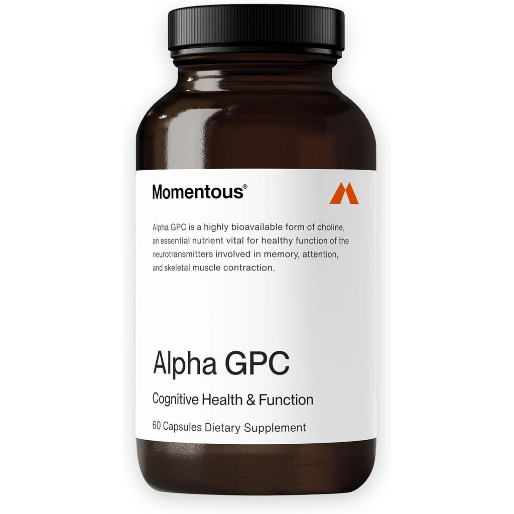 Momentous Alpha GPC Supplement - Cognitive Health & Function Support - NSF Certified for Sport - GMO- & Gluten-Free - 60 Servings