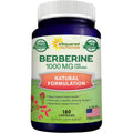 Asquared Nutrition Pure Berberine 1000Mg Supplement - 180 Veggie Capsules, Natural Berberine Hydrochloride HCL Plus, Max Strength 1000 Mg (2X 500Mg), Potent Berberine Vegan Extract