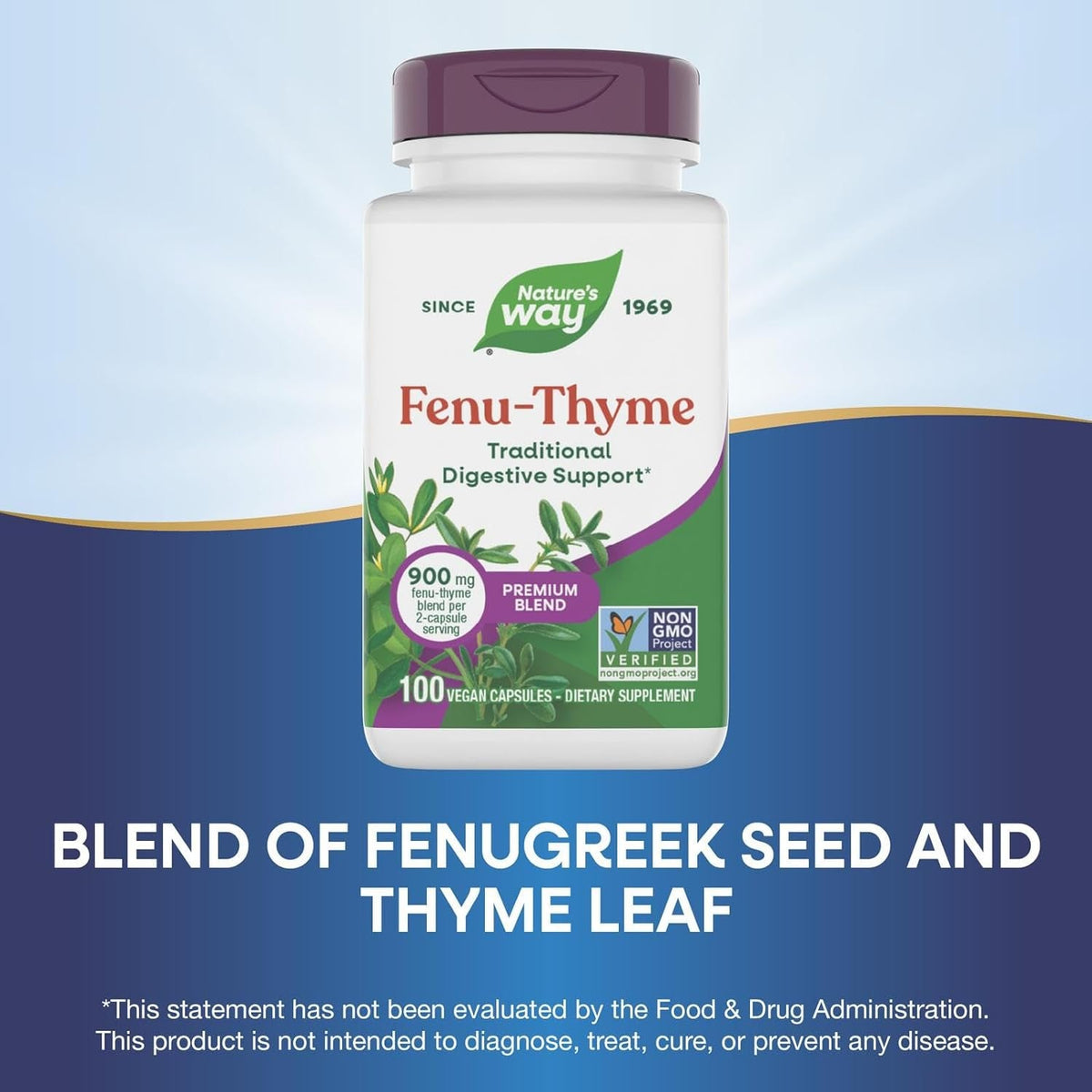 Nature'S Way Premium Blend Fenu-Thyme, 900 Mg per Serving, 100 Vcaps