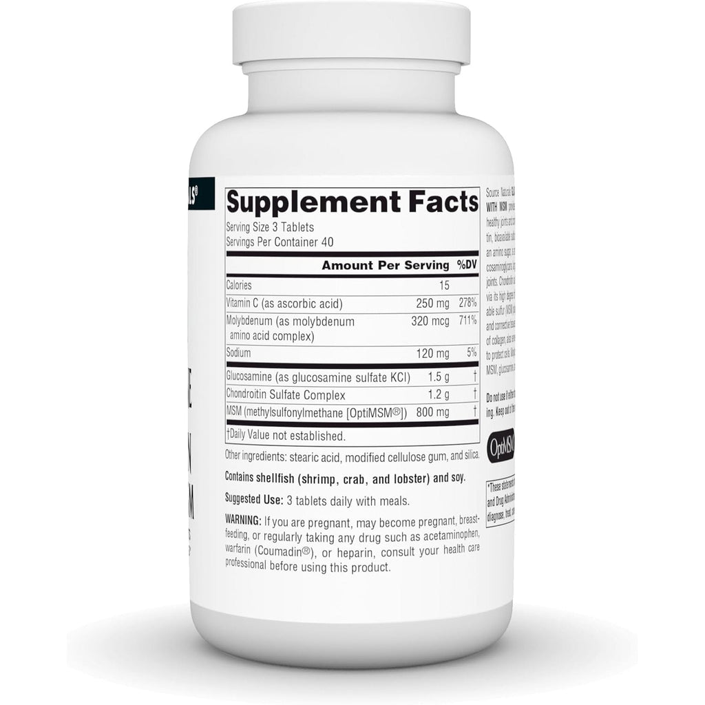 Source Naturals Glucosamine Chondroitin Complex with Msm - 120 Tablets