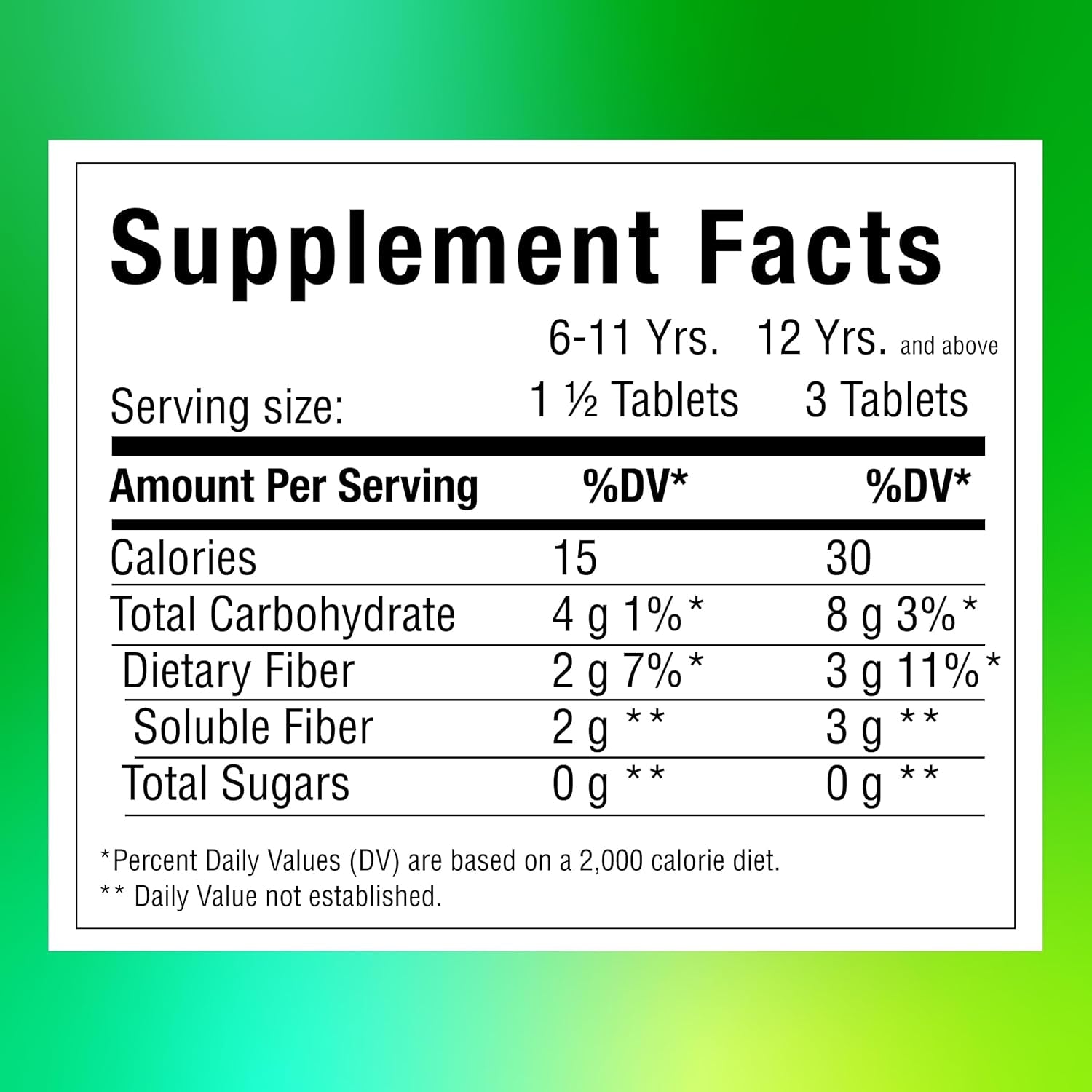 Benefiber Chewable Prebiotic GLP-1 Friendly Fiber Supplement Tablets for Digestive Health, Assorted Fruit Flavors - 100 Count