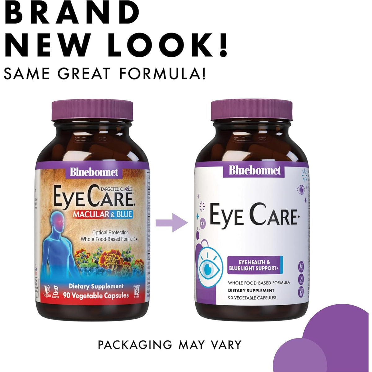 Bluebonnet Nutrition Targeted Choice Eye Care, Supports Eye Health and Macular Protection, Gluten & Dairy Free, Kosher-Certified, Vegan, 45 Servings, Light Grey, Macular & Blue, 90 Count