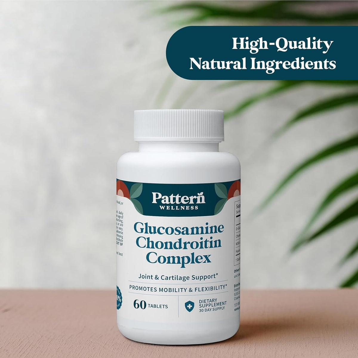 Pattern Wellness Glucosamine Chondroitin Complex with MSM & Hyaluronic Acid – Supports Joint, Cartilage & Flexibility Health – 60 Tablets