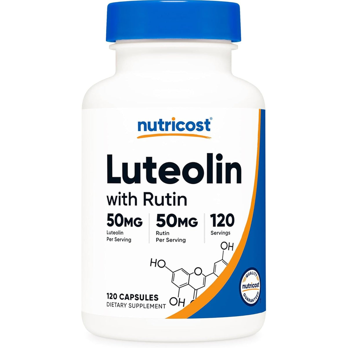 Nutricost Luteolin with Rutin Complex 100Mg (50Mg Luteolin, 50Mg Rutin) 120 Capsules - Vegetarian, Non-Gmo, Gluten Free