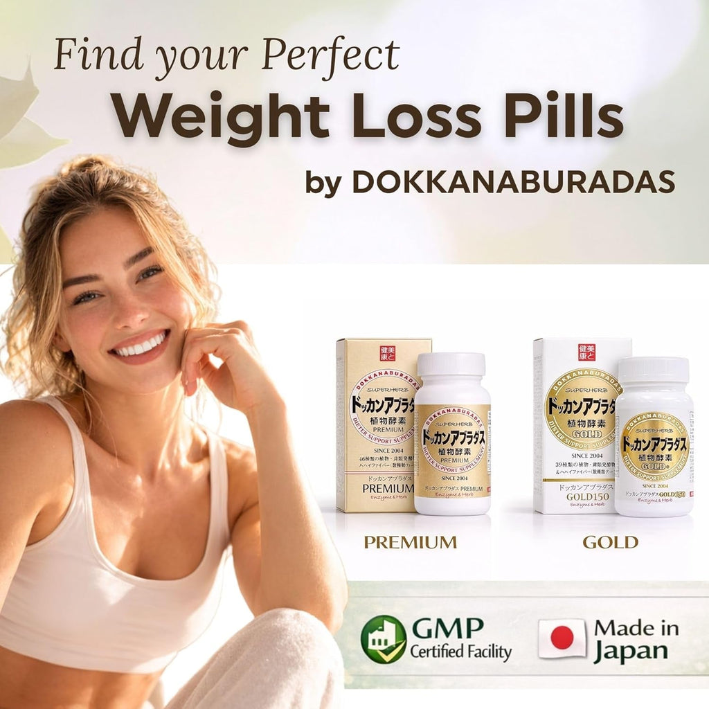 DOKKANABURADAS Plant Based Weight Loss Supplements for Women Fat Belly& Bloating, Natural Digestive Enzymes, Metabolism Booster Weight Loss Pills with 46 Plants& Fiber from Japan 180 Pill Premium