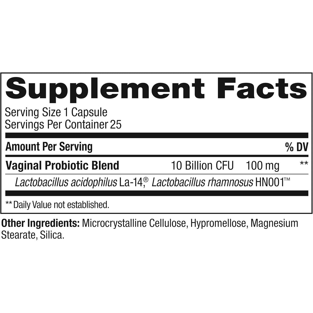 OLLY Happy Hoo-Ha Capsules, Probiotics for Women or People Wth Vaginas, Vaginal Health and Ph Balance,* 10 Billion CFU, Gluten Free - 25 Count