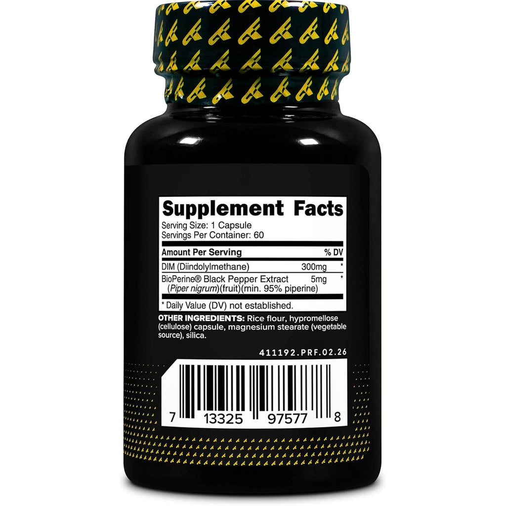 Primaforce DIM Supplement (Diindolylmethane) 300Mg, 60 Vegetarian Capsules - with Bioperine Black Pepper Extract for Enhanced Absorption, GMO Free, Gluten Free