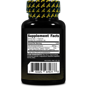 Primaforce DIM Supplement (Diindolylmethane) 300Mg, 60 Vegetarian Capsules - with Bioperine Black Pepper Extract for Enhanced Absorption, GMO Free, Gluten Free