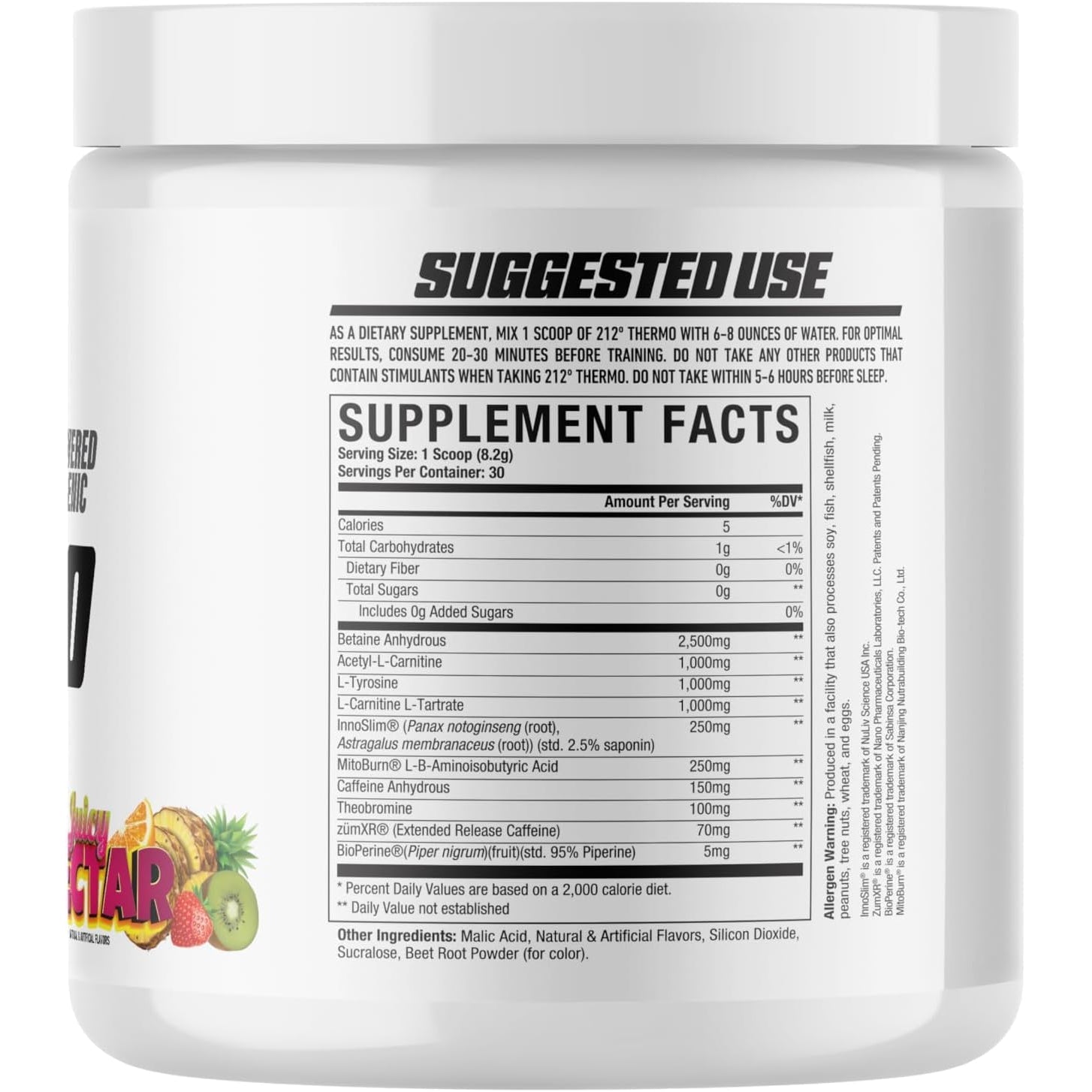 Axe & Sledge 212º Thermo Weight Management Powder | 200Mg Caffeine | Energy, Focus, & Appetite Control | Advanced Metabolism Booster | Men & Women | 30 Servings, Juicy Nectar