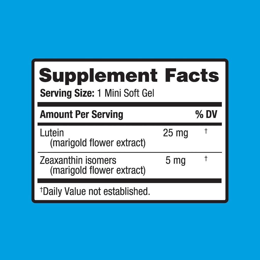 Ocuvite Blue Light Lutein & Zeaxanthin Supplement, Eye Vitamin for Eye Strain, Vision & Ocular Health Support, Softgels for Screen & Sunlight Exposure, 30 Softgels