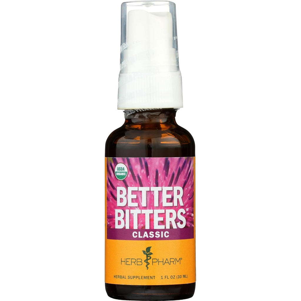 Herb Pharm Better Bitters Certified Organic Digestive Bitters, Classic, 1 Oz