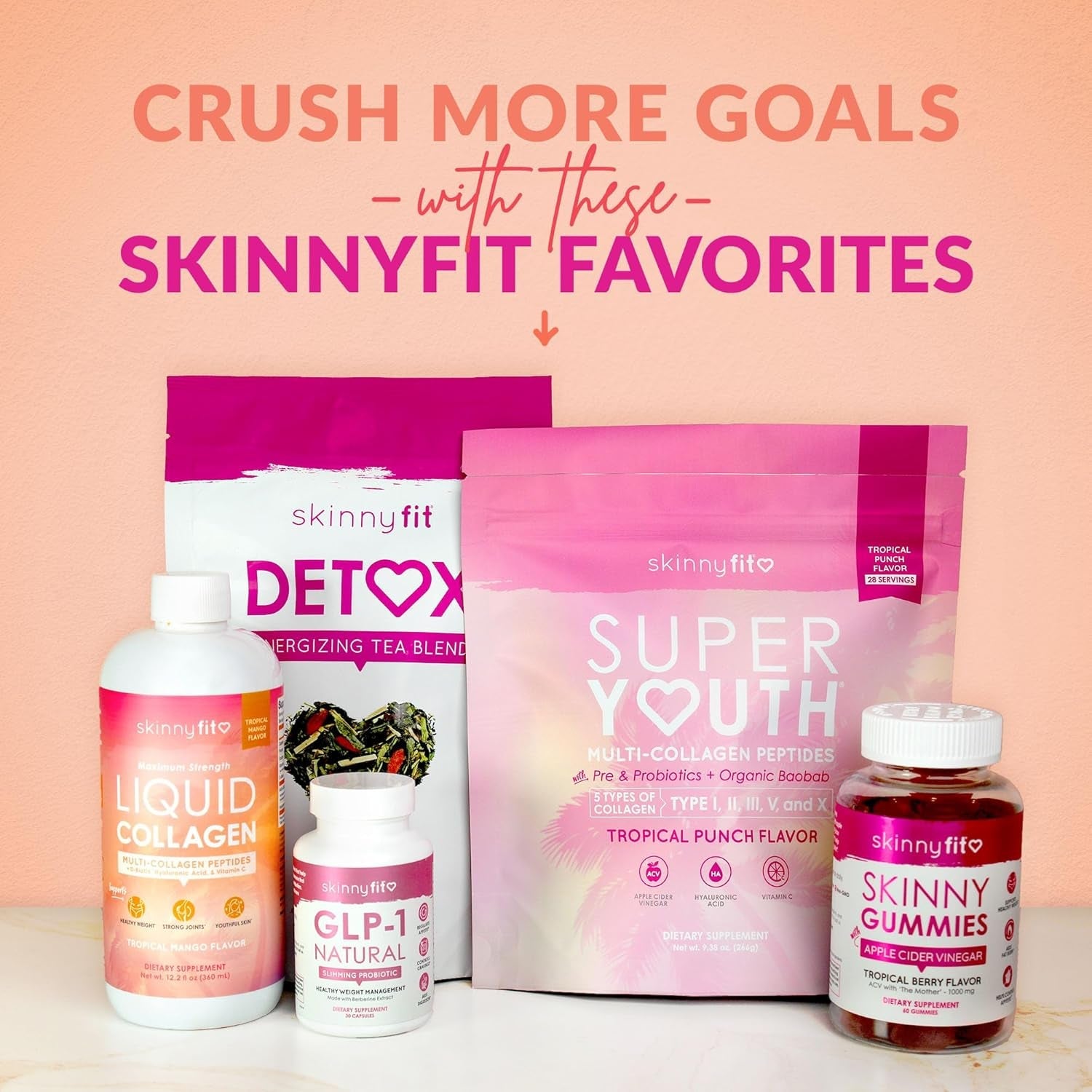Skinnyfit - GLP-1 Natural Probiotic Supplement (30 Servings) - Weight & Fitness Goals - Cravings, Appetite & Digestion - Berberine & Probiotics - Non GMO, Gluten Free & Dairy Free - Beauty & Body Care