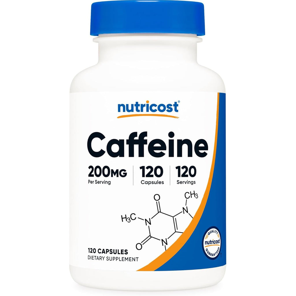 Nutricost Caffeine Pills 200Mg, 120 Capsules - Gluten Free, Non-Gmo