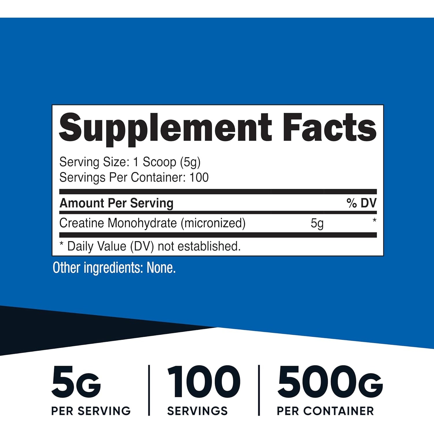 Nutricost Creatine Monohydrate Micronized Powder 500G, 5000Mg per Serv (5G) - 100 Servings, 17.9 Oz