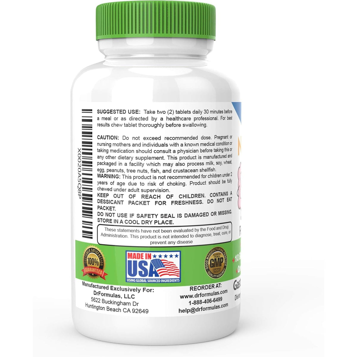Drformulas Chewable Probiotics for Kids & Adults | for Oral Dental Health, Bad Breath, & Better Digestion 20 Multi Strain - S Boulardii, Lactobacillus Plantarum and Bifidobacterium Infantis, 60 Chews