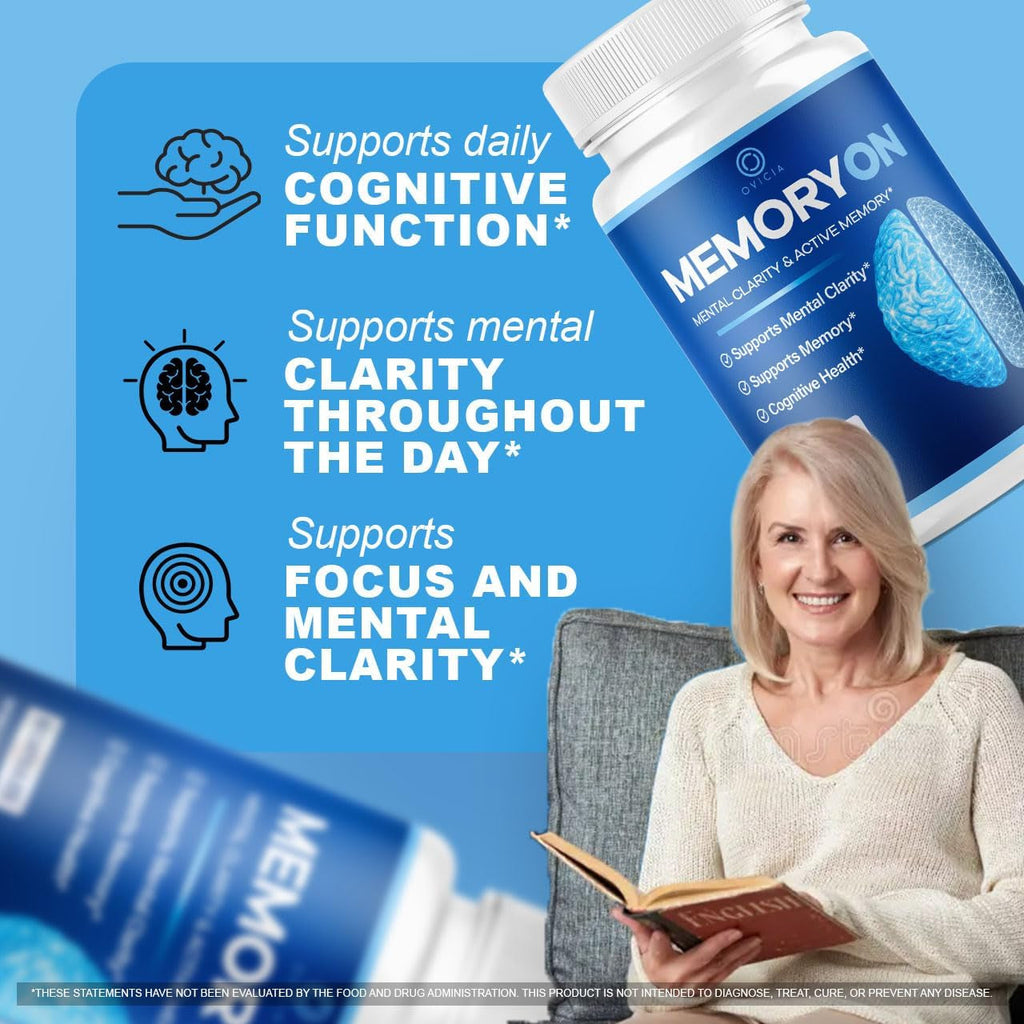 Memoryon - Memoryon Capsules Brain Advanced Formula Support Daily Pills Memory All Natural Ingredients Maximum Strength, Vitamins for Health and General Wellness, 60 Capsules for 1 Months