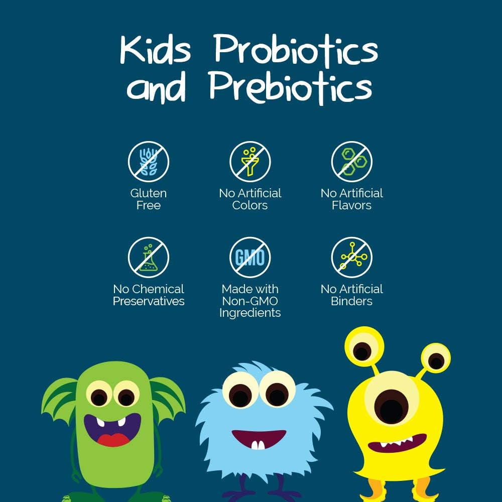 Intelligent Labs Kids/Children Probiotics 6 Billion CFU with Prebiotics, PHGG & FOS, Once-Daily Chewable, Great Taste, 10X Effectiveness, 60-Day Supply, Third-Party Verified