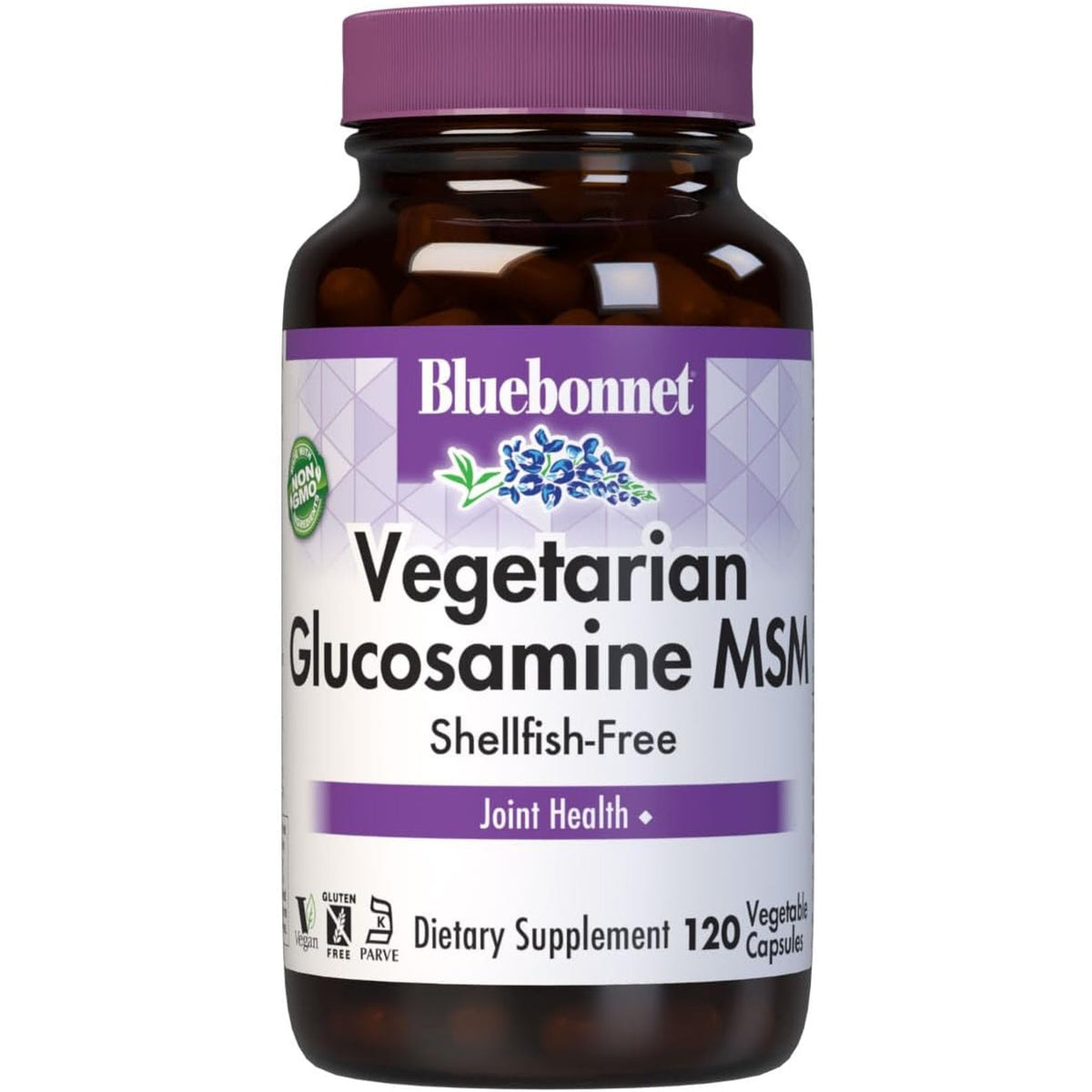 Bluebonnet Vegetarian Glucosamine plus MSM Supplement, 120 Count ('743715011151)