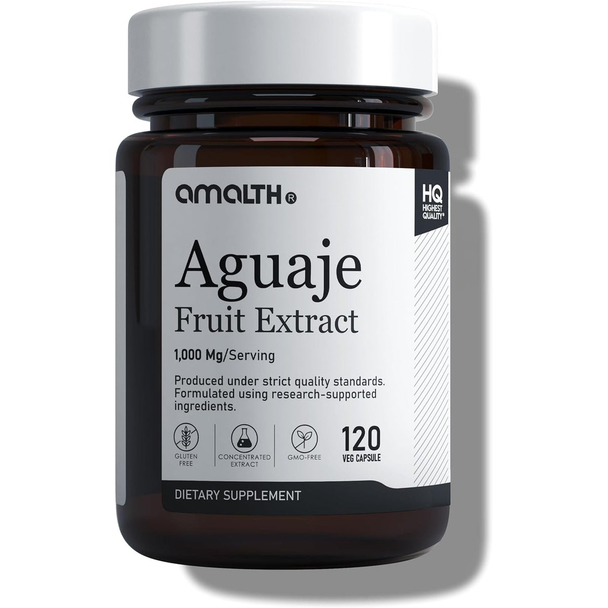 Amalth Aguaje Curves Capsule for Women 1000 Mg- Extra Strength from Peru Natural Supplements- 120 Capsules Non- GMO Premium Quality Pills