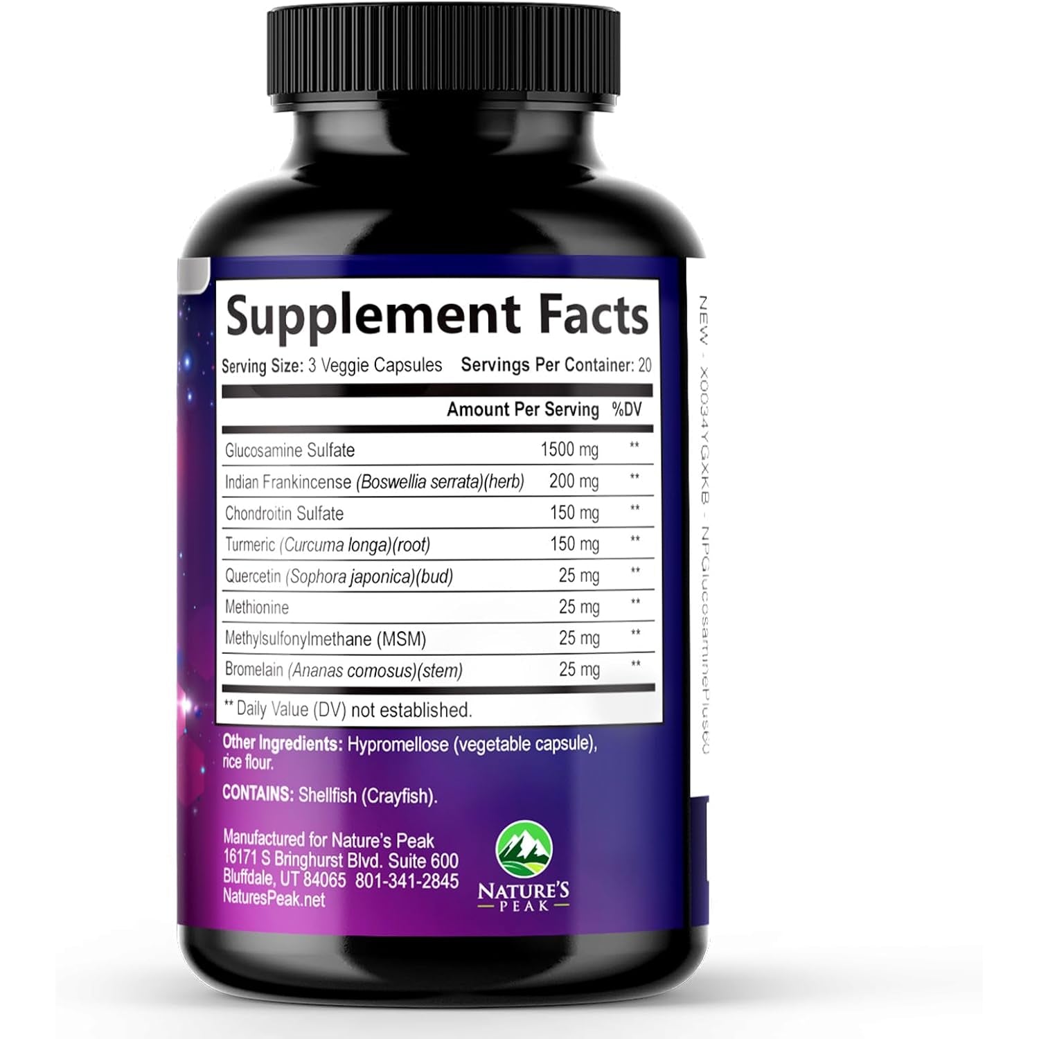 Glucosamine Chondroitin, MSM & Turmeric - Extra Strength Joint Support Supplement with 1500Mg Glucosamine Sulfate per Serving - for Cartilage, Joint Health & Flexibility - Bottled USA - 60 Capsules