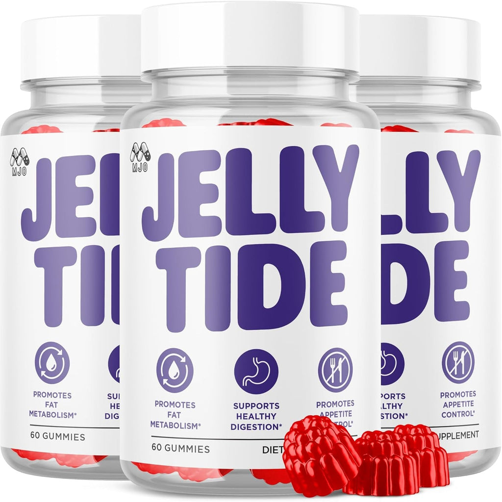 (3 Pack) Jelly Tide Gummies, Official Jellytide Weight Management Gummys with Natural Ingredients, Jellytide Advanced Wellness Gummy with Maximum Strength Active Lifestyle Multivitamins (180 Gummies)
