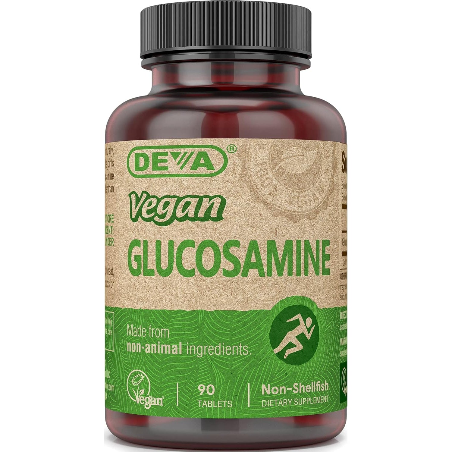 DEVA Vegan Vitamins Glucosamine Tablets, 90-Count Bottle