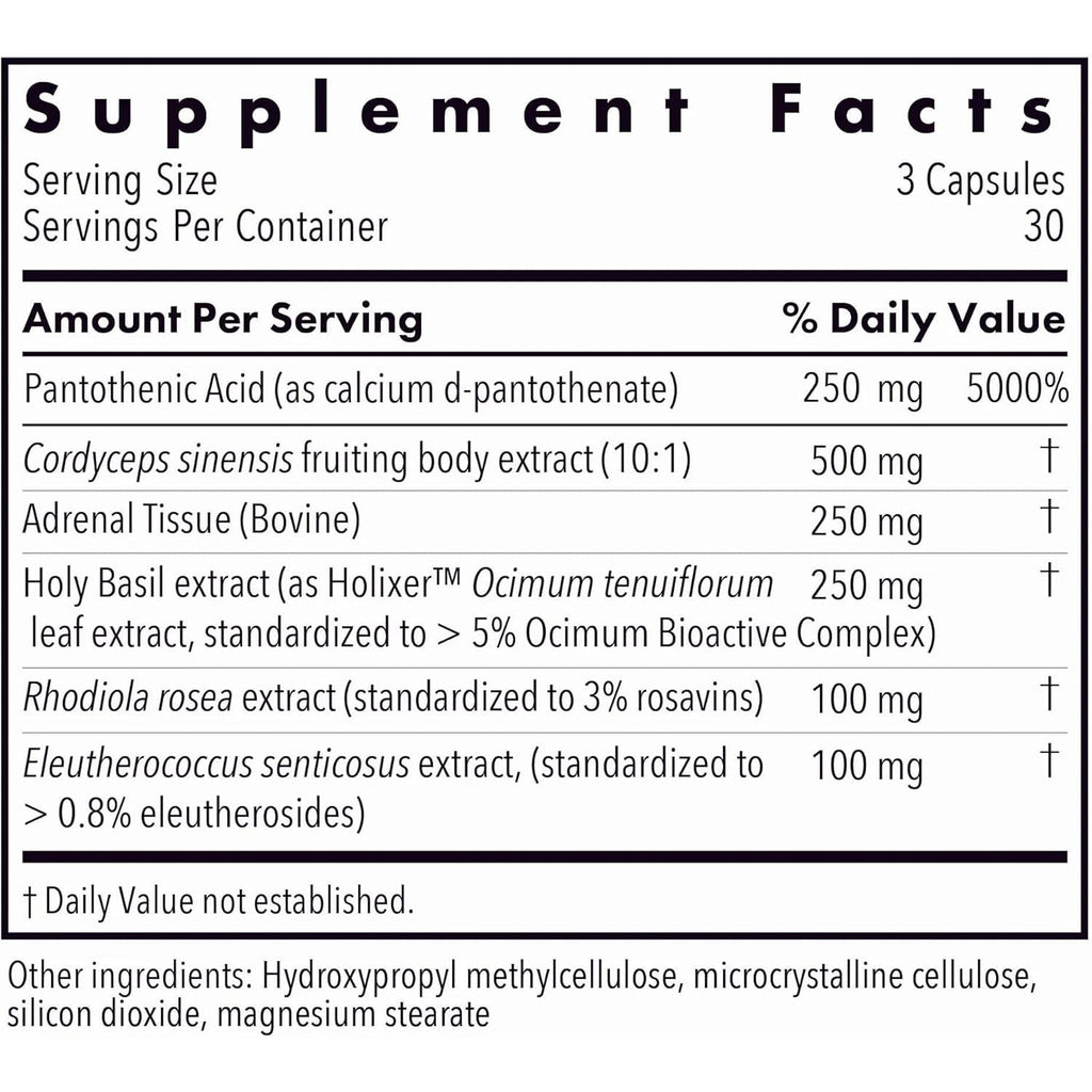 Allergy Research Group - Adrenal Glandular Adapt - Supports Healthy Stress Response and Cortisol Regulation - Hypoallergenic - 90 Vegetarian Capsules