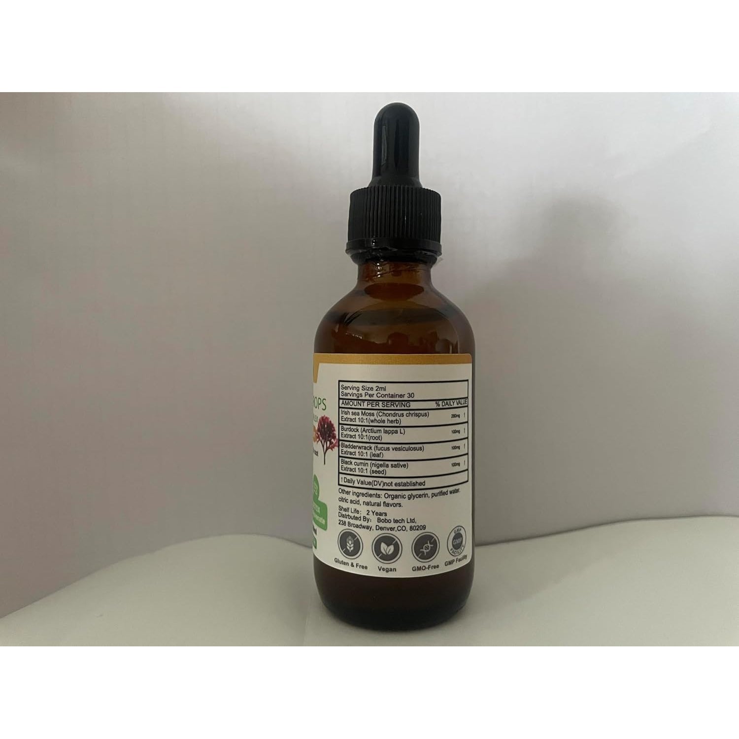 Irish Sea Moss Drops with Black Seed Oil, Bladderwrack, Burdock Root, Bromelain, Vitamin C and Zinc, Multimineral Liquid Seamoss Supplement for Immune, Joint, Digestion, Aging Support