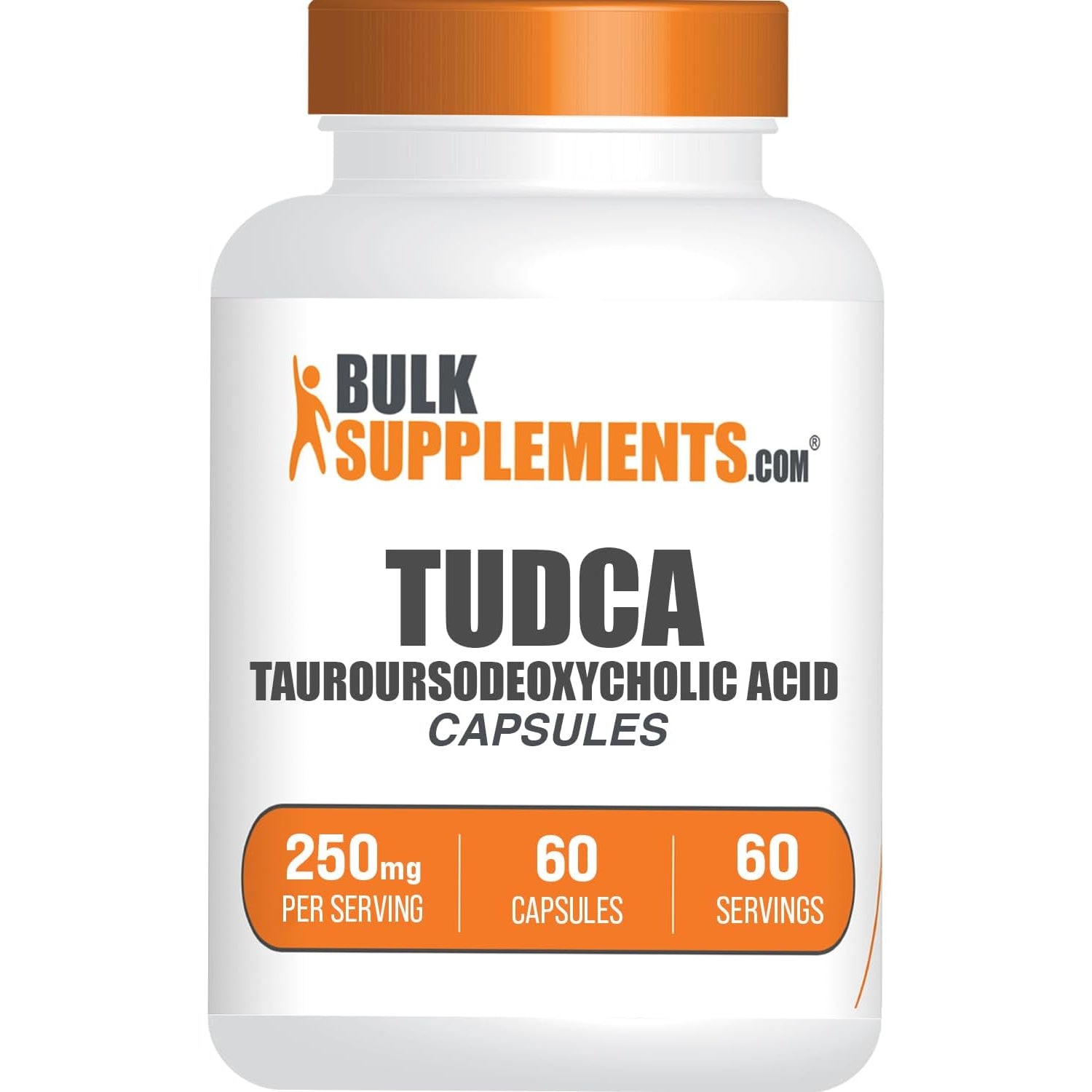 Bulksupplements.Com TUDCA Capsules - TUDCA Supplement, Tauroursodeoxycholic Acid, TUDCA 250Mg for Liver Support - Gluten Free, 1 Capsule per Serving, 60 Capsules (Pack of 1)