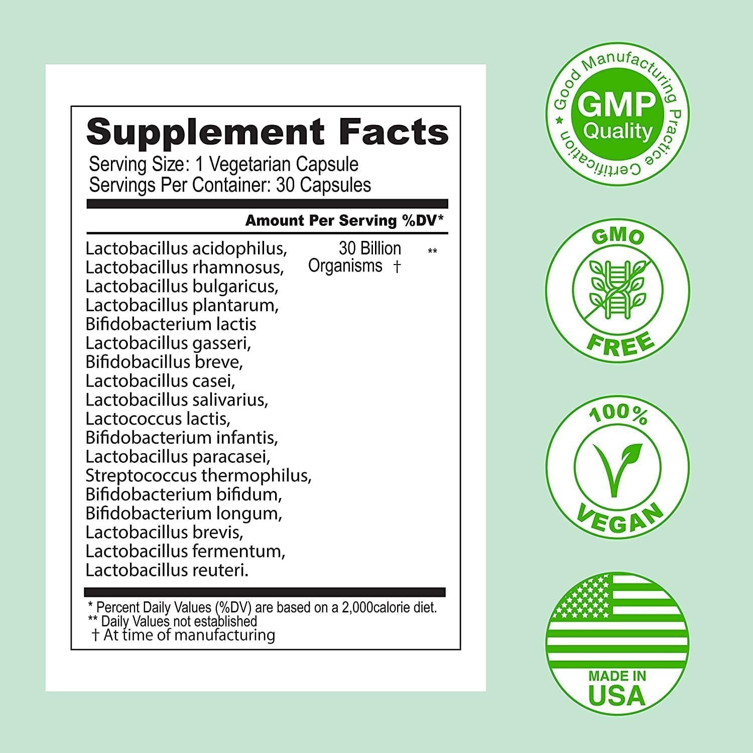 ASULABS® Formula Probiotica Avanzada Con 18 Cepas Probioticas Clinicamente Seleccionadas Para Ayudar a Eliminar Los Malestares Digestivos. Para Hombres Y Mujeres. Capsulas Vegetarianas.
