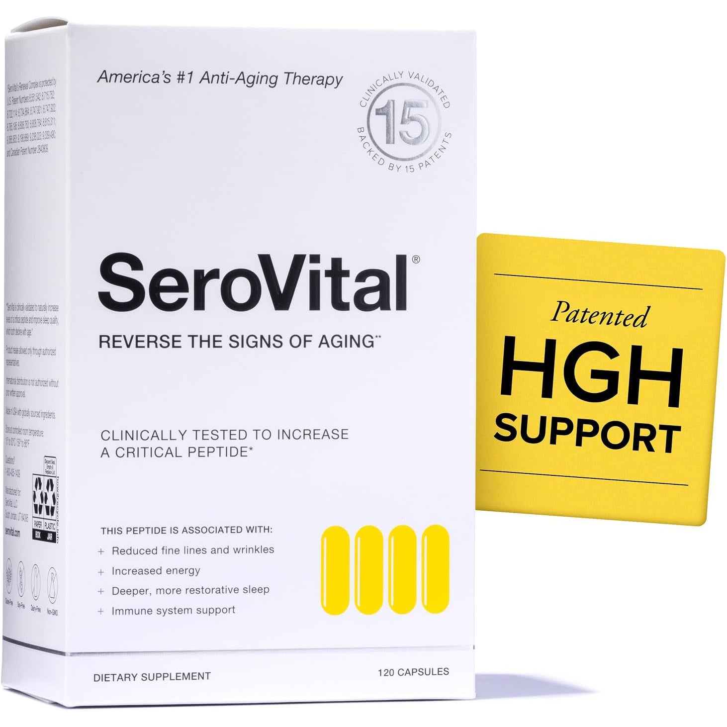Serovital Renewal Complex - anti Aging Supplements - Amino Acids - Peptides - Improved Energy and Immunity, Better Deeper Sleep, 30-Day Supply