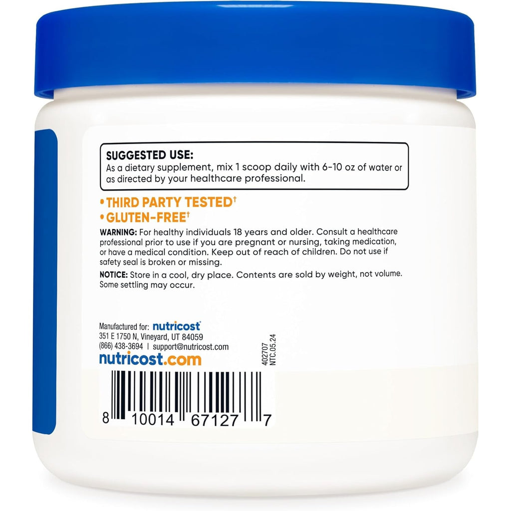 Nutricost L-Carnosine Powder 100 Grams (200 Servings) - Non-Gmo